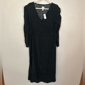 Maternity green and black dot print